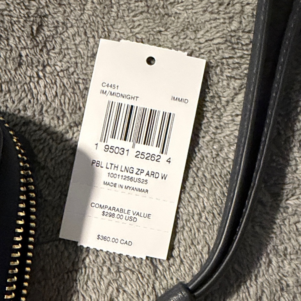 Coach Midnight Blue Leather Wristlet - Picture 2 of 4